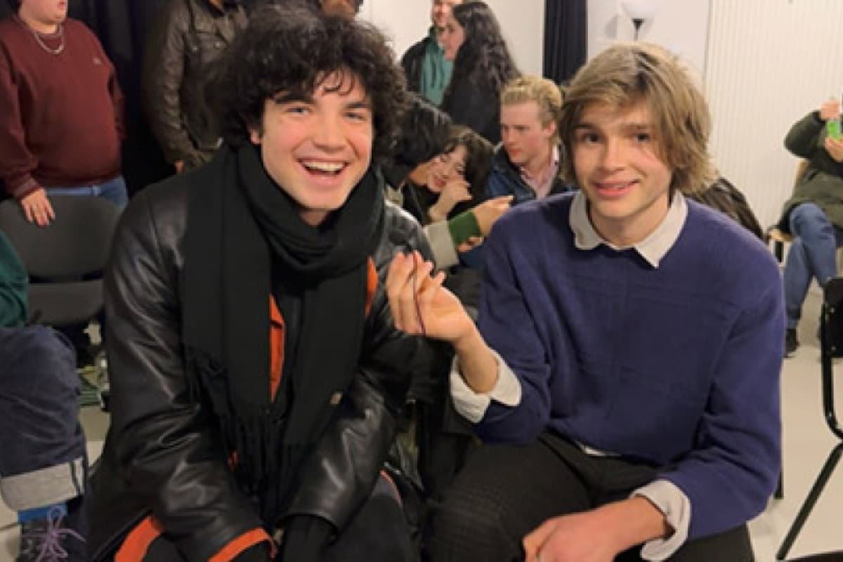 Student using sound mixer