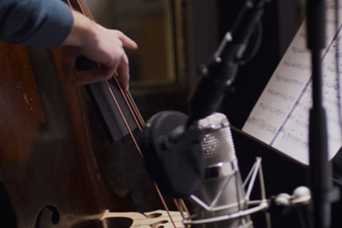 Student using sound mixer